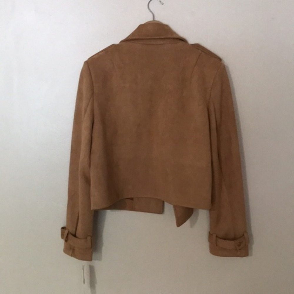 Nanette Nanette Lepore Women's L Jacket Caramel Faux Suede Cropped NJ4F114N6 - Picture 4 of 10